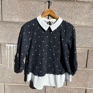 Long sleeve collared Blouse